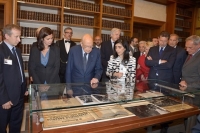 Il Presidente Giorgio Napolitano nel corso dell'inaugurazione della mostra dal titolo:"1943 - 1944. Roma, dall'occupazione alla liberazione"
