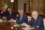 Il Presidente Giorgio Napolitano in occasione della cerimonia di inaugurazione delle Gallerie di Palazzo Zevallos Stigliano