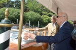 Il Presidente Giorgio Napolitano con il Presidente della Biennale di Venezia, Paolo Baratta