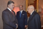 Il Presidente Giorgio Napolitano con il Presidente dell’Ucraina, Petro Oleksijovyč Porošenko 