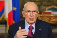 Il Presidente Giorgio Napolitano nel corso del messaggio di fine anno agli italiani    