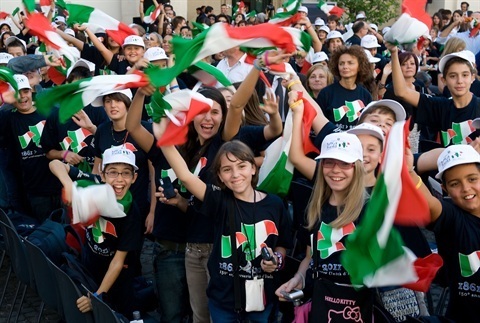 Il Presidente Napolitano durante il discorso all'inaugurazione dell'anno scolastico 2011-2012